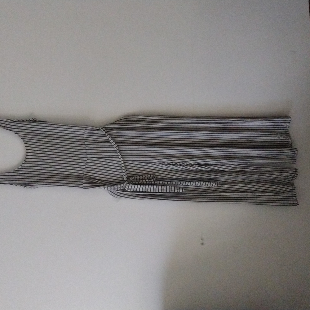 American Eagle striped jumpsuit with belt